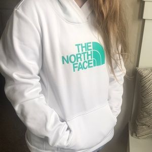 The North Face-White and Turquoise-Sweatshirt